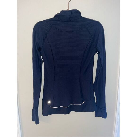 Lululemon Think Fast Pullover Tonka Stripe Inkwell Black 6 - Picture 4 of 5